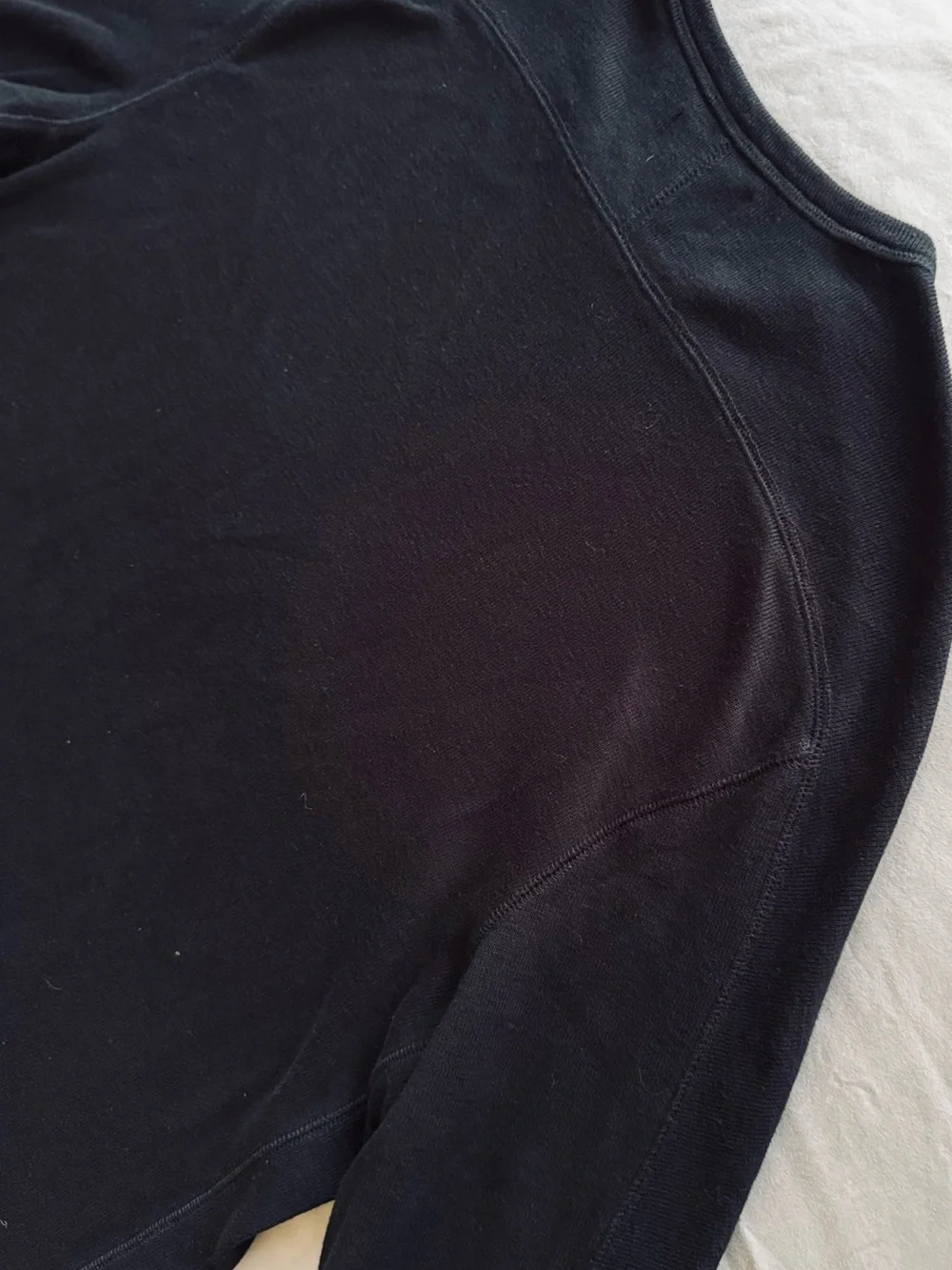 BANANA REPUBLIC Textured Men's Black Thermal Long Sleeve Crewneck Shirt Sweater